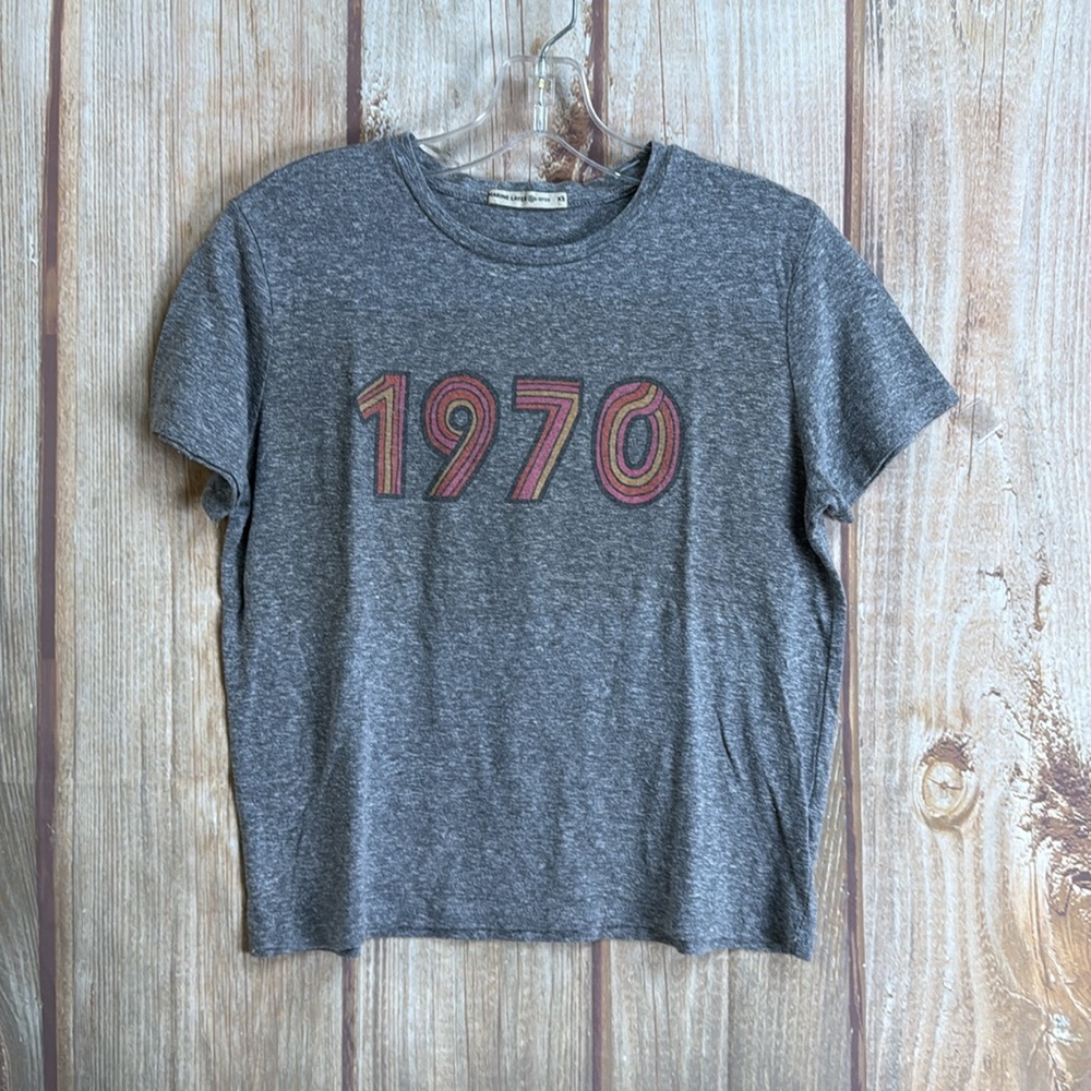 💵Marine Layer Heather Gray 1970 Tee Size XSmall - Picture 3 of 9